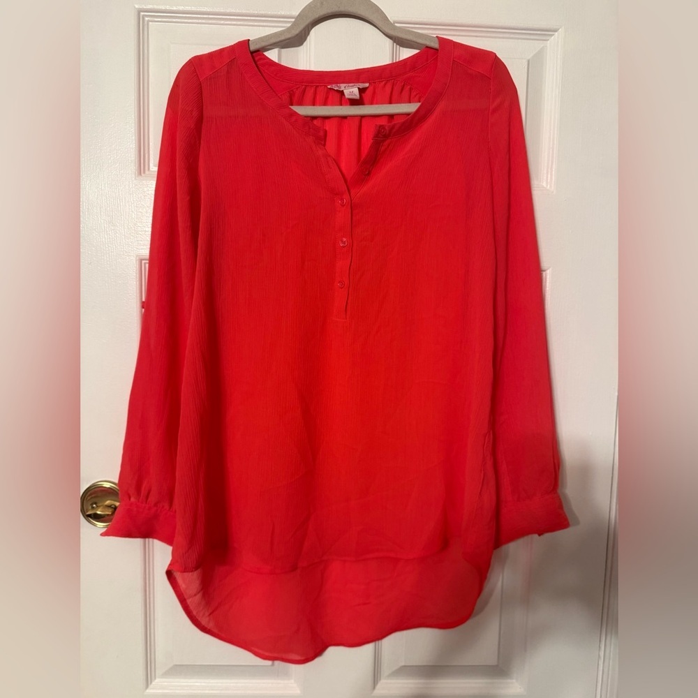 Candie's Vibrant Coral Blouse